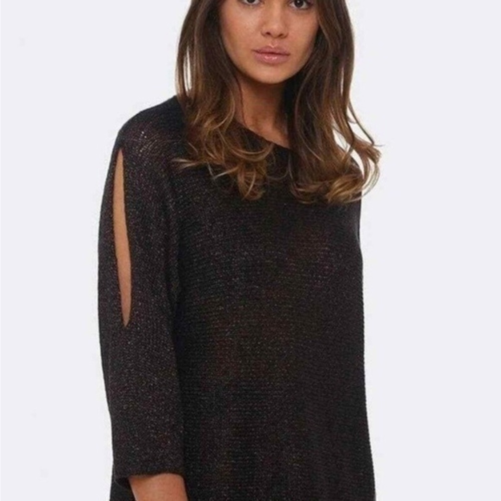 Eileen Fisher linen loose knit sweater. Size XS.